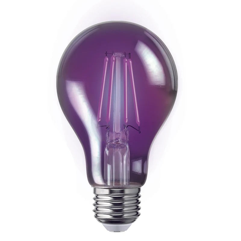 Foco LED Aksi 4W A19 Filamentos Base E27 Bombilla Traslúcida Lila