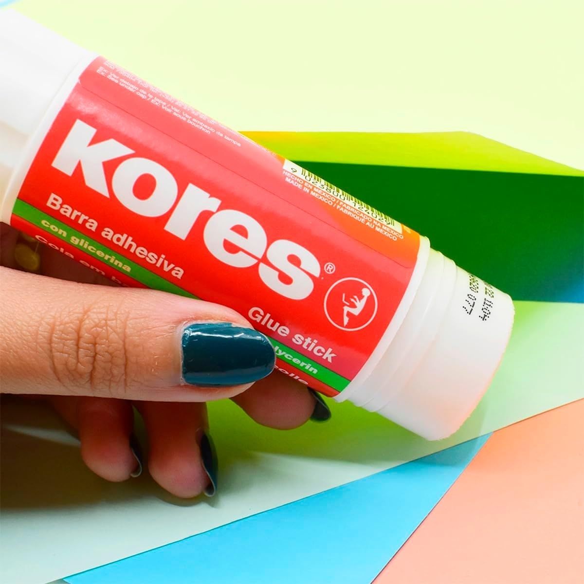 6 Lapices Adhesivos Kores Pegamento Barra No Toxico 40g C/u
