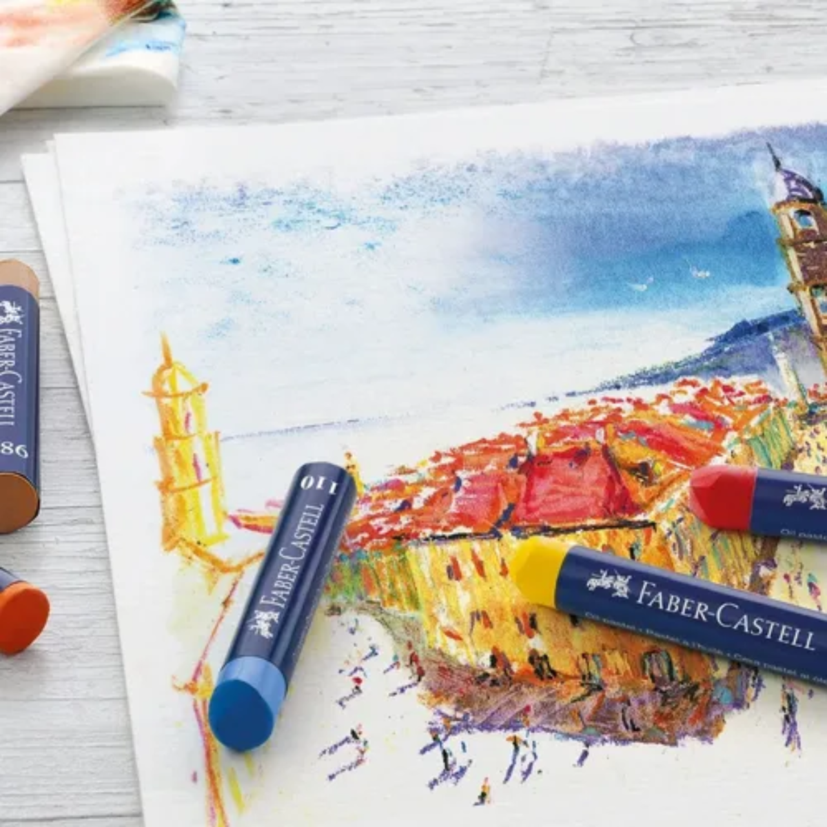 Gises Pasteles Grasos Cremosos Faber Castell 24 Pz - MarchanteMX