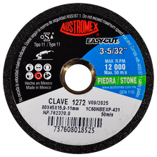 Copa Abrasiva Austromex Desbaste 80x45x15.9-11mm Grano 60