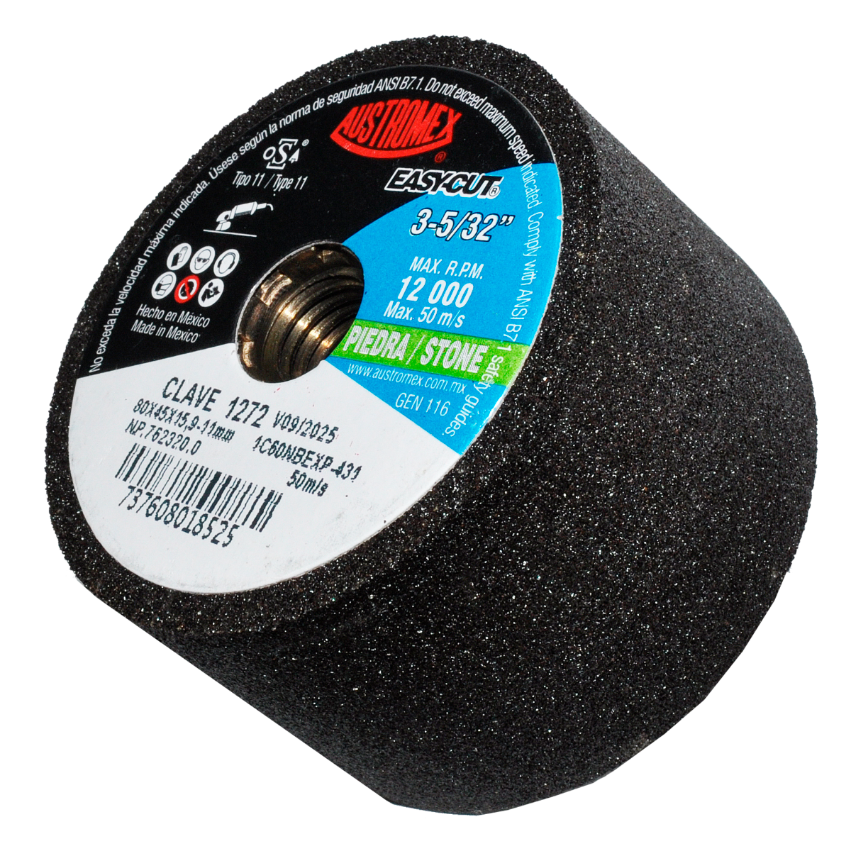 Copa Abrasiva Austromex Desbaste 80x45x15.9-11mm Grano 60