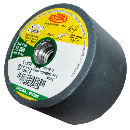 Copa Abrasiva Shellac 80x45x15.9-11mm Clave 1290 Austromex