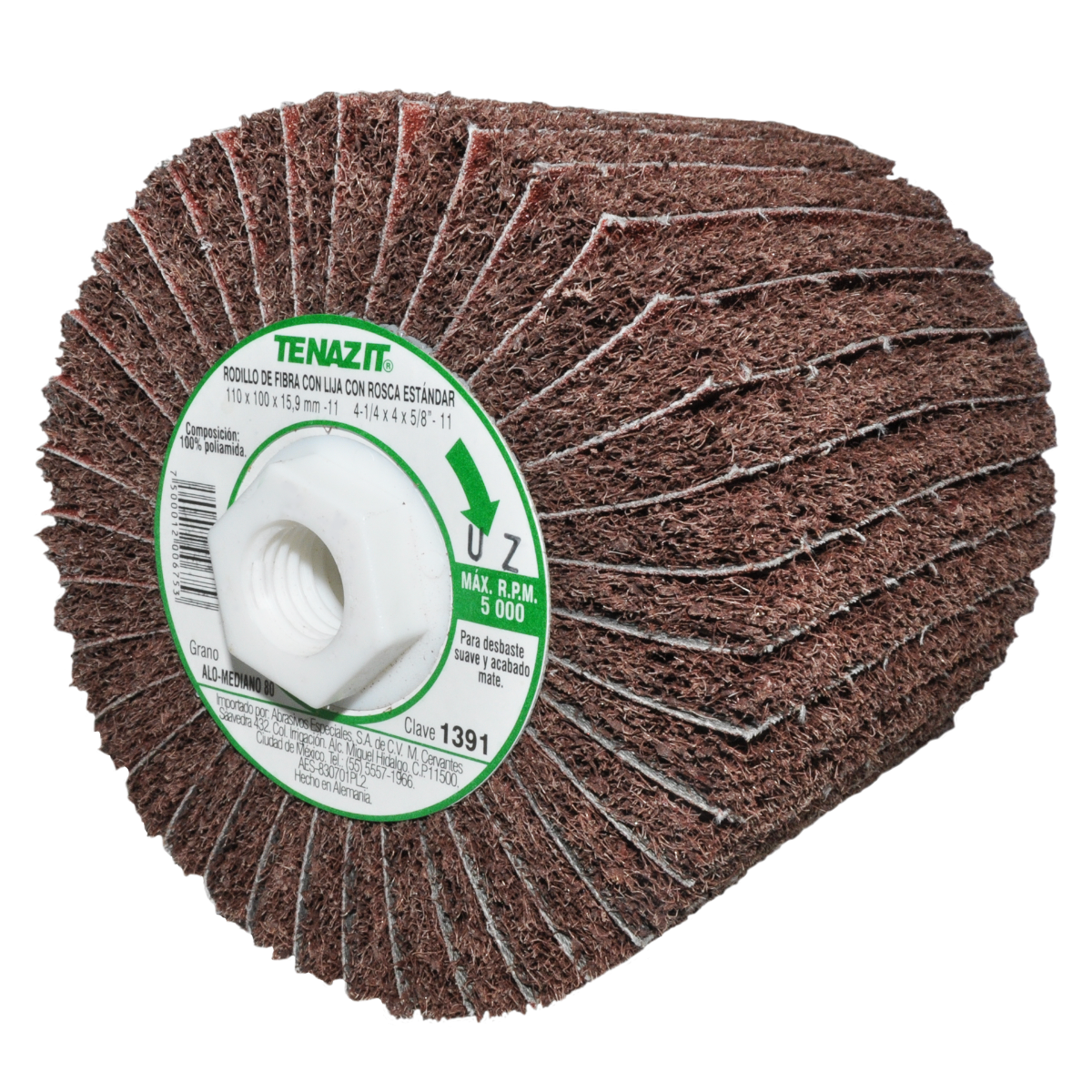 Rodillo Fibra Tenazit 1391 Grano Medio 4-1/4 X 5/8-11