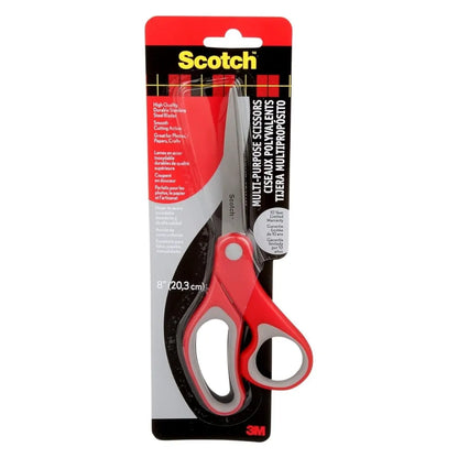 Tijeras Multiusos Scotch 3m 8 Pulgadas Acero Inoxidable Roja - 3M - vista lateral