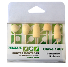 Kit Puntas Montadas Tenazit Felpa Dureza Media 1467 5pz