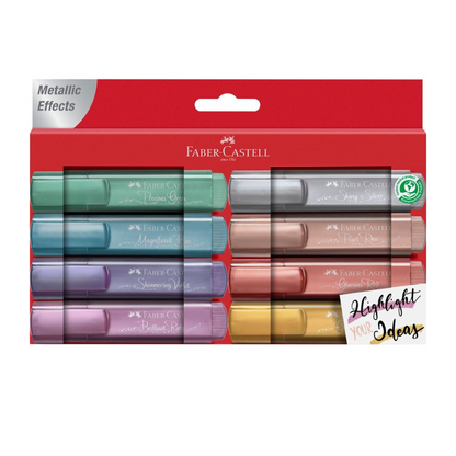 Marcador Efecto Metalico Faber Castell 8 Pz - MarchanteMX