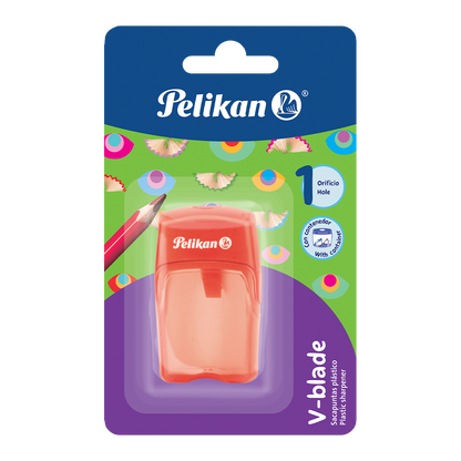 Sacapuntas de Plástico Pelikan Depósito 1 Orificio Elegir Color - MarchanteMX