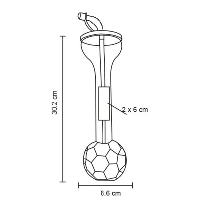 Yarda Forma Balon For Promotional c/ Tapa Popote Transparente 600 ml