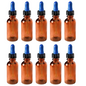 10 Frasco Botella Tapa Gotero Hermetico Vidrio 30 Ml Ambar Elegir Color