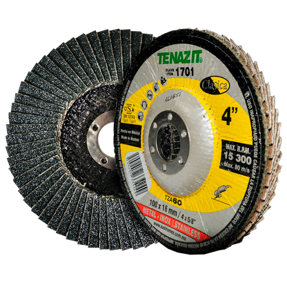 5pz Disco Laminado Esmerilado Tenazit 1701 G60 100x15.9mm