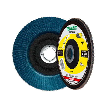 Pack 10 Pzs Disco Laminado 1730 7x7/8 G-40 Zirconio Tenazit (OPORTUNIDAD) - Austrodiam