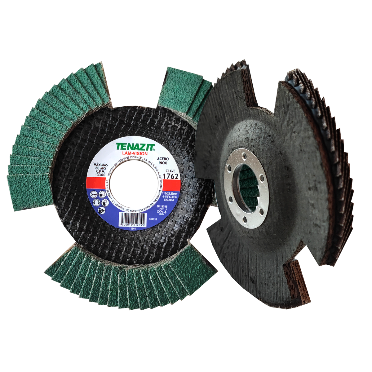 Disco Laminado Tenazit LVZ-60 Zirconio, 115 x 22.23 mm