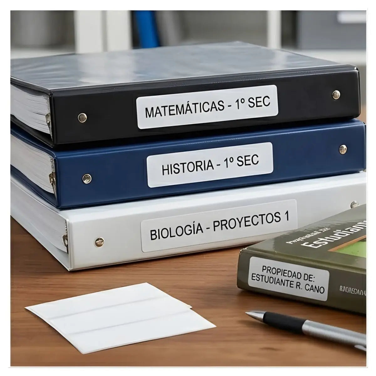 Rollo De Etiquetas Blancas Para Direcciones 28 x 89mm - Leomond - detalle