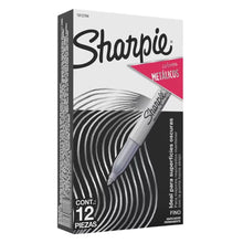 12 Marcadores Plateados Metalicos Permanentes Sharpie Punta Fina