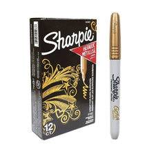 Marcadores Permanentes Sharpie Metálico Oro 12 Piezas