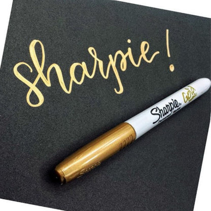 Marcadores Permanentes Sharpie Metálico Oro 12 Piezas