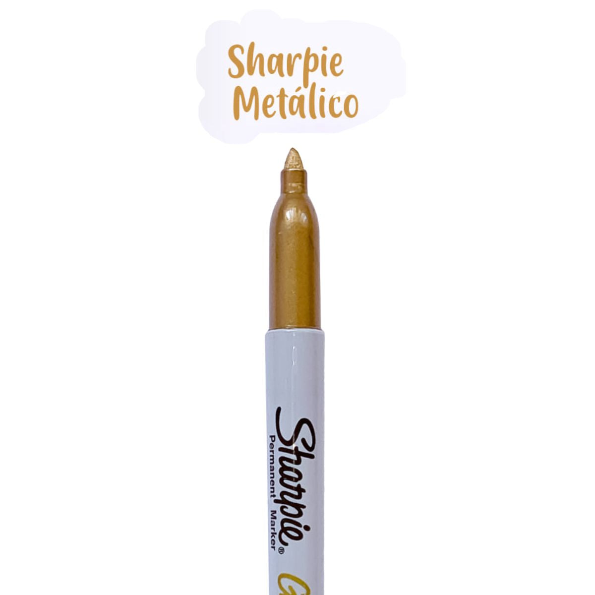 Marcadores Permanentes Sharpie Metálico Oro 12 Piezas