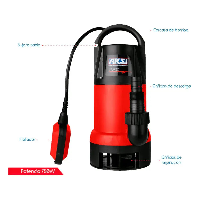 Bomba sumergible agua limpia 1/2HP - PRO AKSI - Aksi