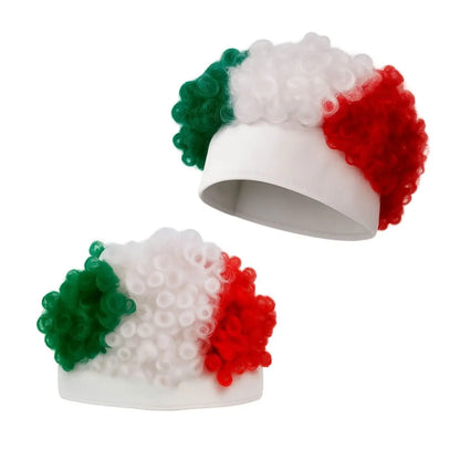 Peluca Rizos For Promotional Tricolor Mexico - For Promotional - detalle
