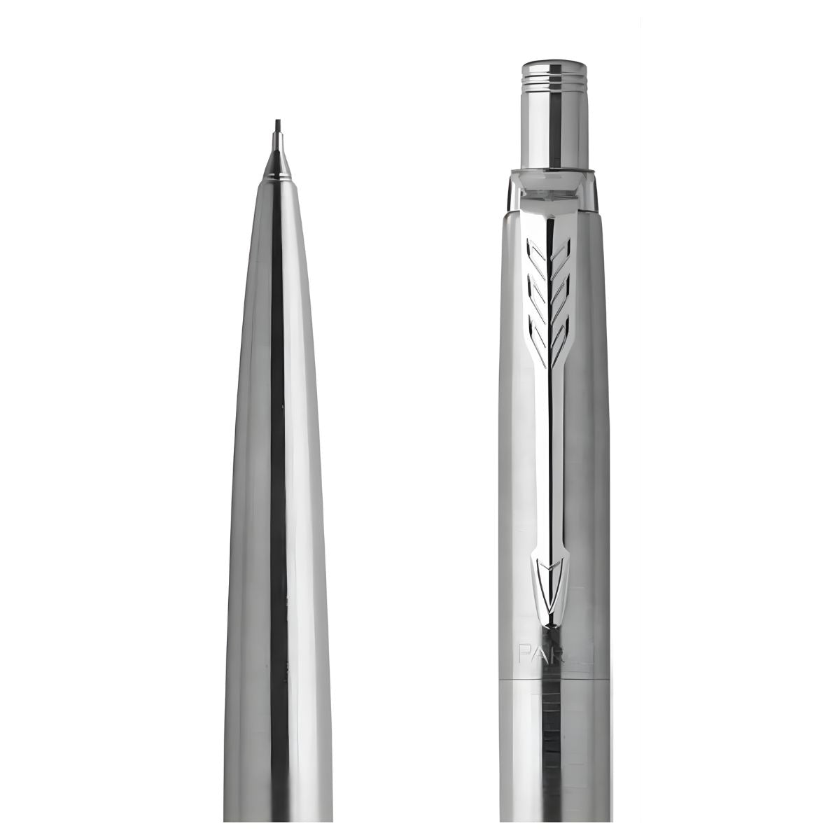 Lápiz Mecánico Jotter Acero Inoxidable Cromado Parker 0.5gb Clip Plateado Azul