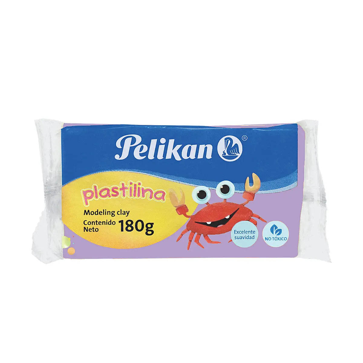 Barra Plastilina Marqueta Pelikan 180g Moldear Elegir Color Lavanda - Pelikan - empaque