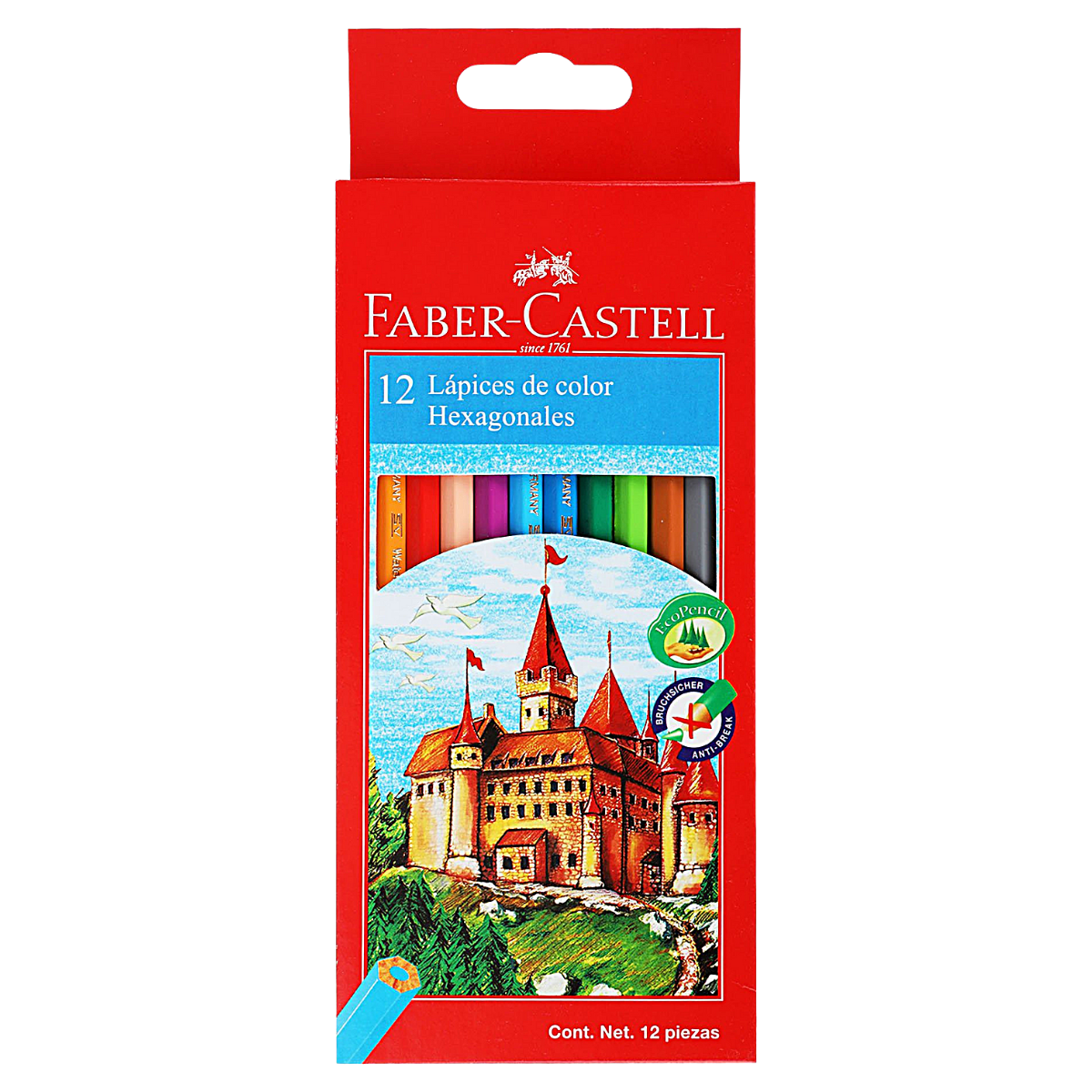 Lápices de Colores Faber Castell Profesional Hexagonal 12 Pz - MarchanteMX