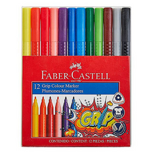 Plumones Grip Faber Castell Estuche 12 Pz - MarchanteMX