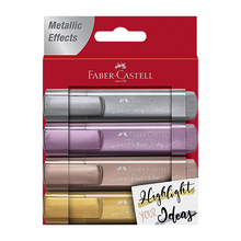 Marcador Efecto Metalico Faber Castell 4 Pz - MarchanteMX