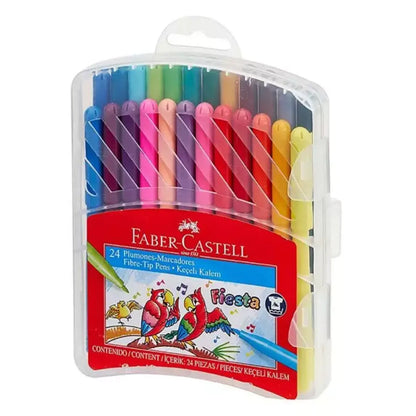 Plumones de Colores Faber Castell Fiesta 24 Pz - Faber Castell - empaque