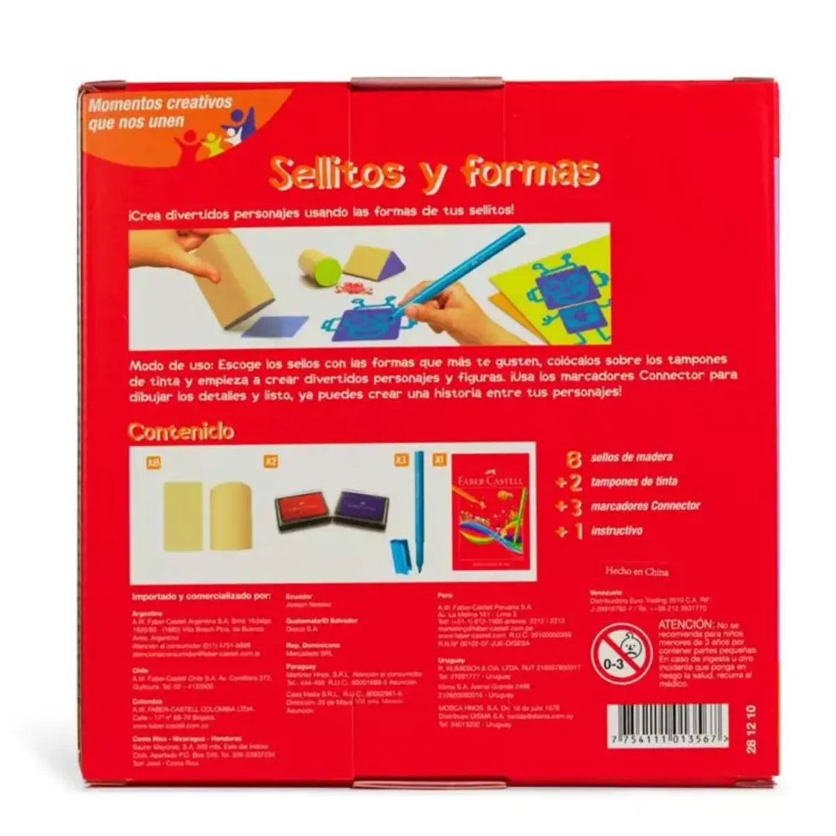 Juego De Mesa Creativo Faber Castell Sellitos y Formas - Faber Castell - vista lateral