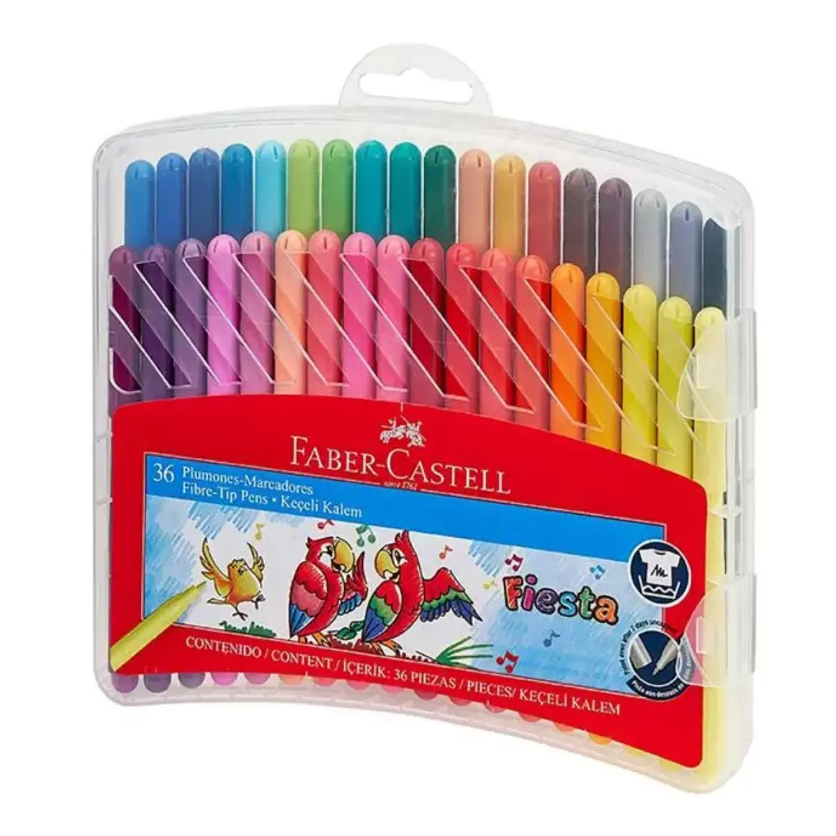 Plumones Lavables Faber Castell Colores Fiesta 36 Pz - Faber Castell - detalle