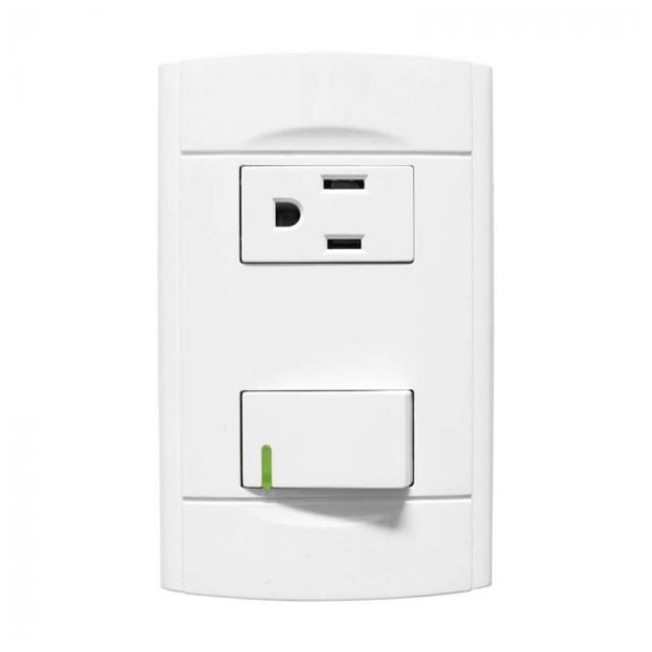 Placa Roma apagador y contacto Sanelec