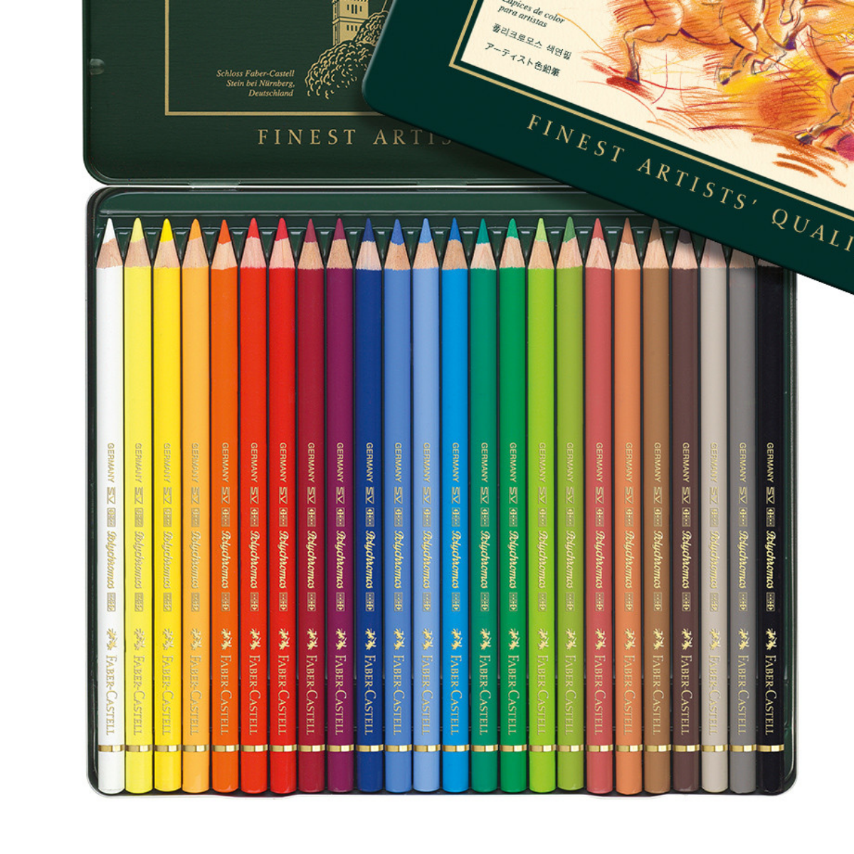 Lápices de Colores Faber Castell Polychromos Profesionales Premium 24 Pz - MarchanteMX