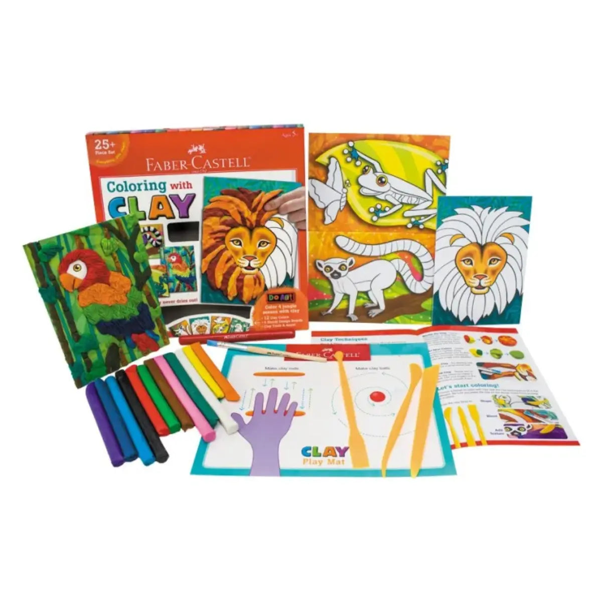 Kit Plastilina Faber Castell Clay Manualidades - Faber Castell - vista lateral