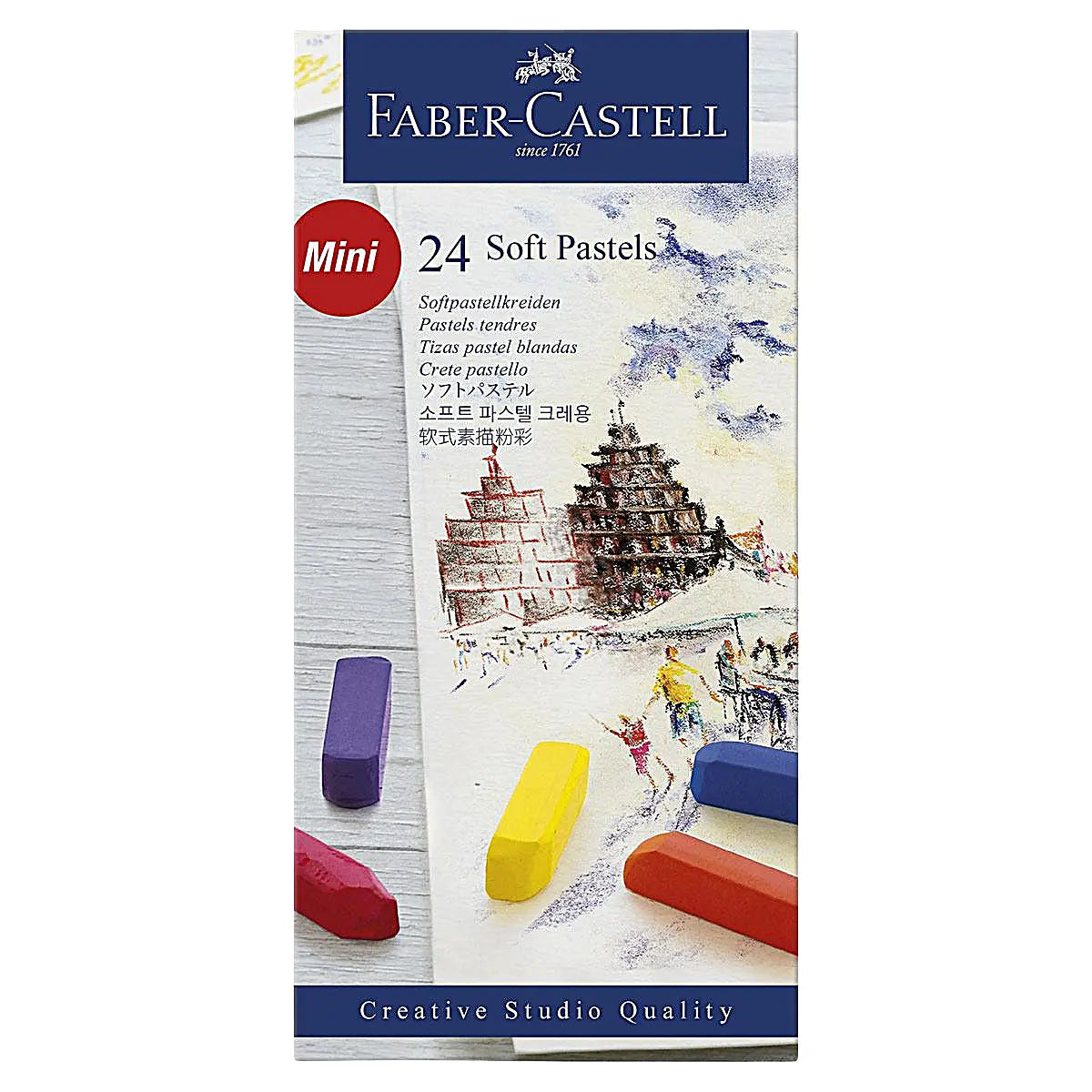 Tizas Pasteles Suaves Blandos Mini Faber Castell Estuche 24 Pz - Faber Castell - uso