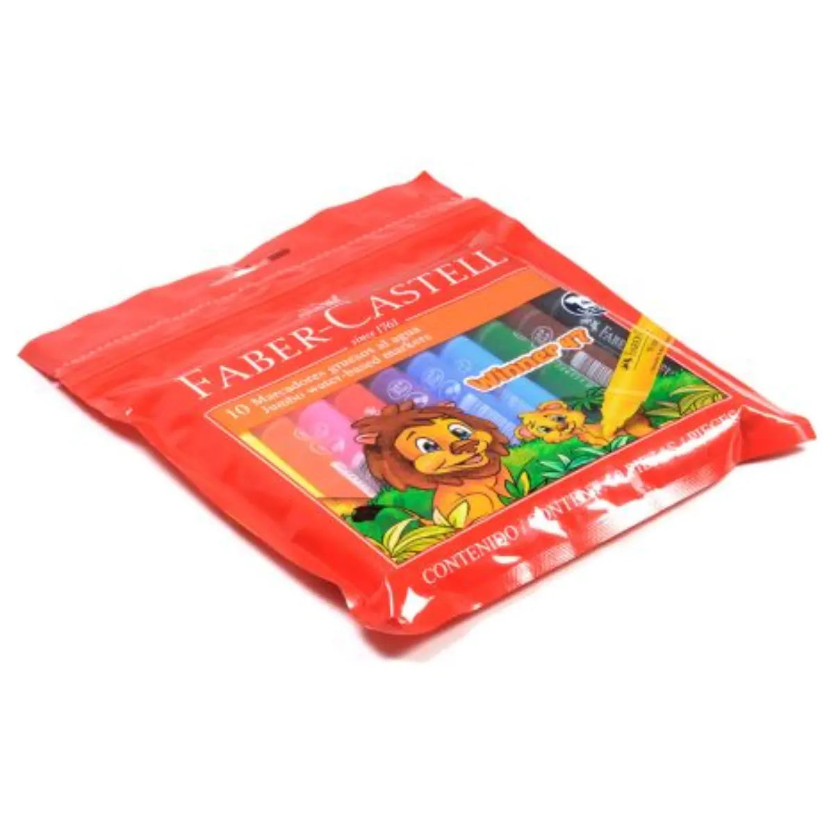 Plumones Gruesos Lavables Faber Castell Winner 10 Pz - Faber Castell - vista lateral