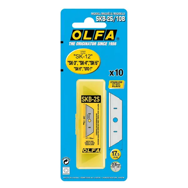 10 Cuchillas Cutter Acero Inoxidable Estuche Olfa Resistente Olfa