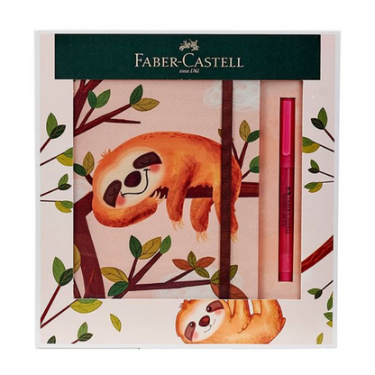 Libreta 160 hojas + Marcador Finepen Faber Castell Edición Osos - MarchanteMX