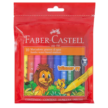 Plumones Gruesos Lavables Faber Castell Winner 10 Pz - MarchanteMX