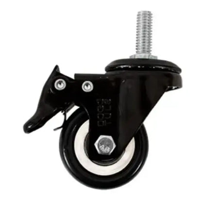 RODAJA PVC NEGRO ESPIGA ROSC 3/8 FRENO 2 - Dogotuls - vista lateral