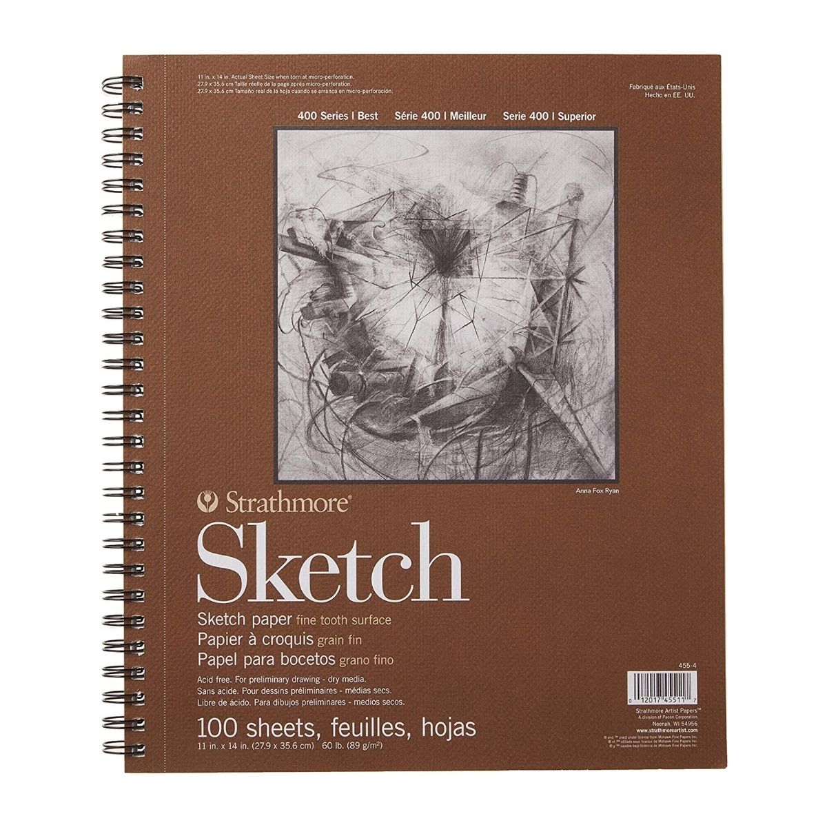 Cuaderno Dibujo Boceto Strathmore Serie 400 27.9x35.5cm 100 Hojas