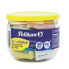 Bote de Borradores Gomas Migajon Pelikan Colores Niños 30 Piezas