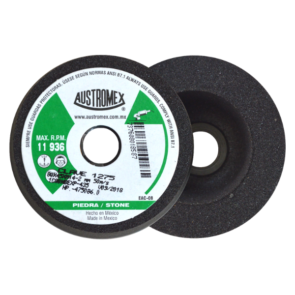 4 Piezas Copa Abrasiva Austromex Desbaste Grano 80 Carburo Silicio