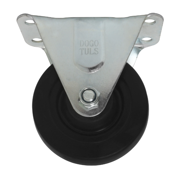 Rodaja de Hule Negro Fija 3" con Buje Dogotuls