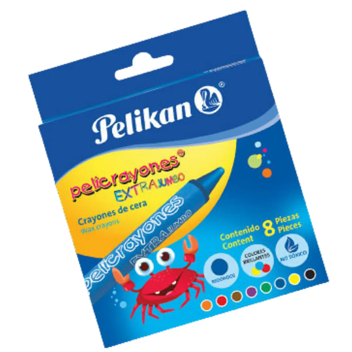 Crayones de Cera Extra Jumbo Pelikan 8 Piezas - Pelikan