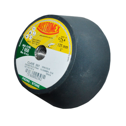 Copa abrasiva Shellac 125 x 50 x 15.9-11 mm pulido Carburo Silicio negro tamaño grano 280