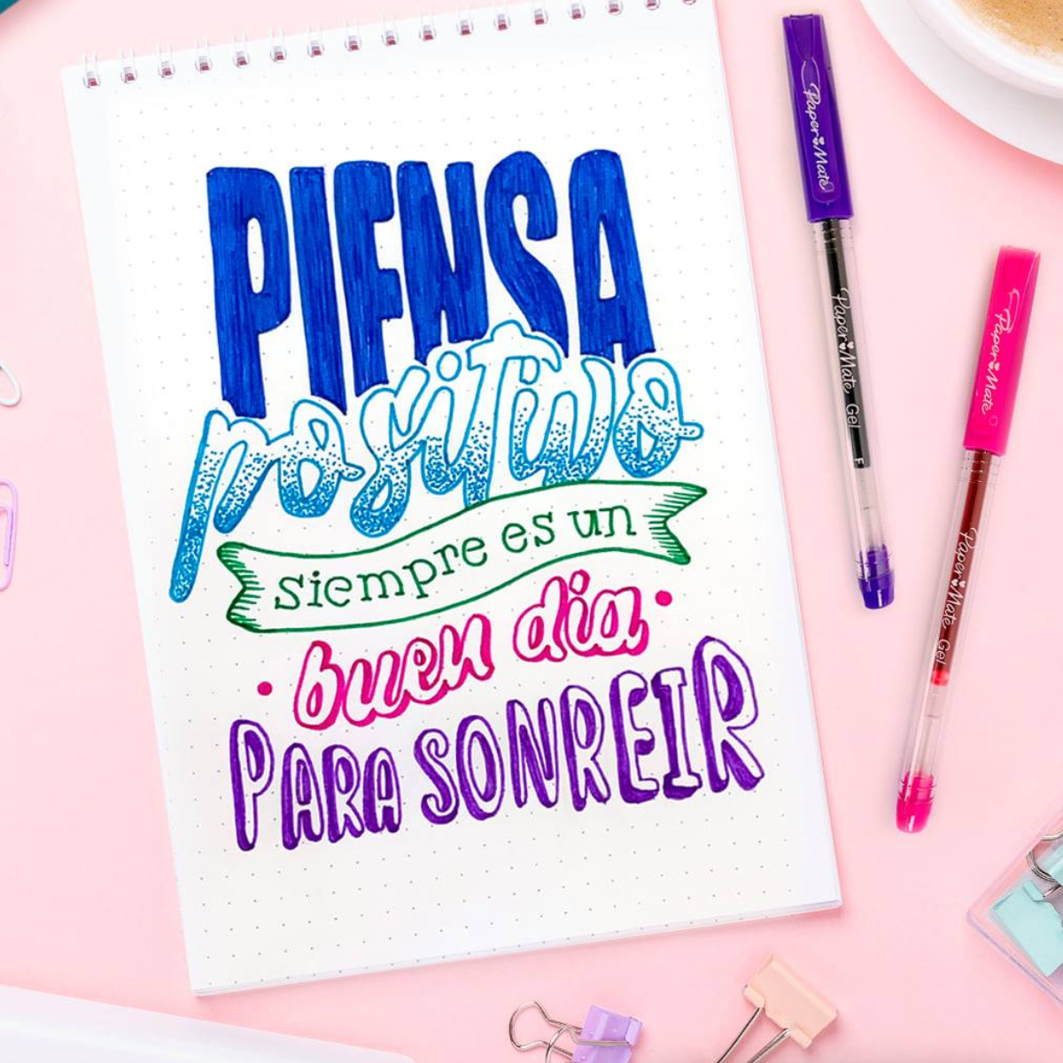 Plumas De Gel Paper Bolígrafos De Colores Mate Punto Fino 10 Piezas