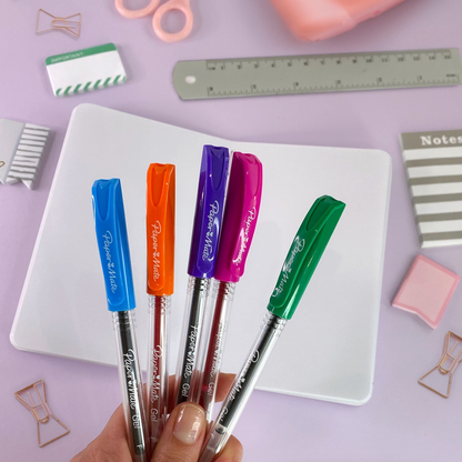 Plumas De Gel Paper Bolígrafos De Colores Mate Punto Fino 10 Piezas