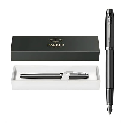 Pluma Fuente Parker Im Edición Achromatic Black Tinta Negra Negro Negro
