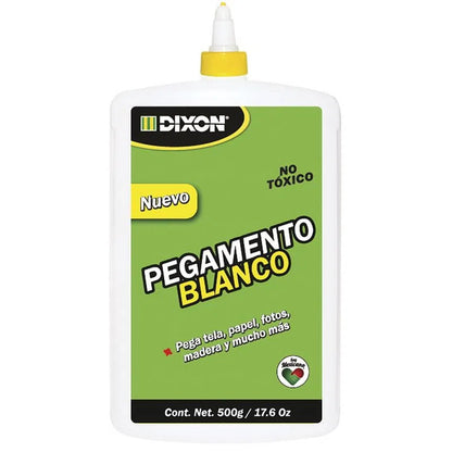 Pegamento Líquido Blanco Adhesivo Escolar Dixon 500g 1  Pieza